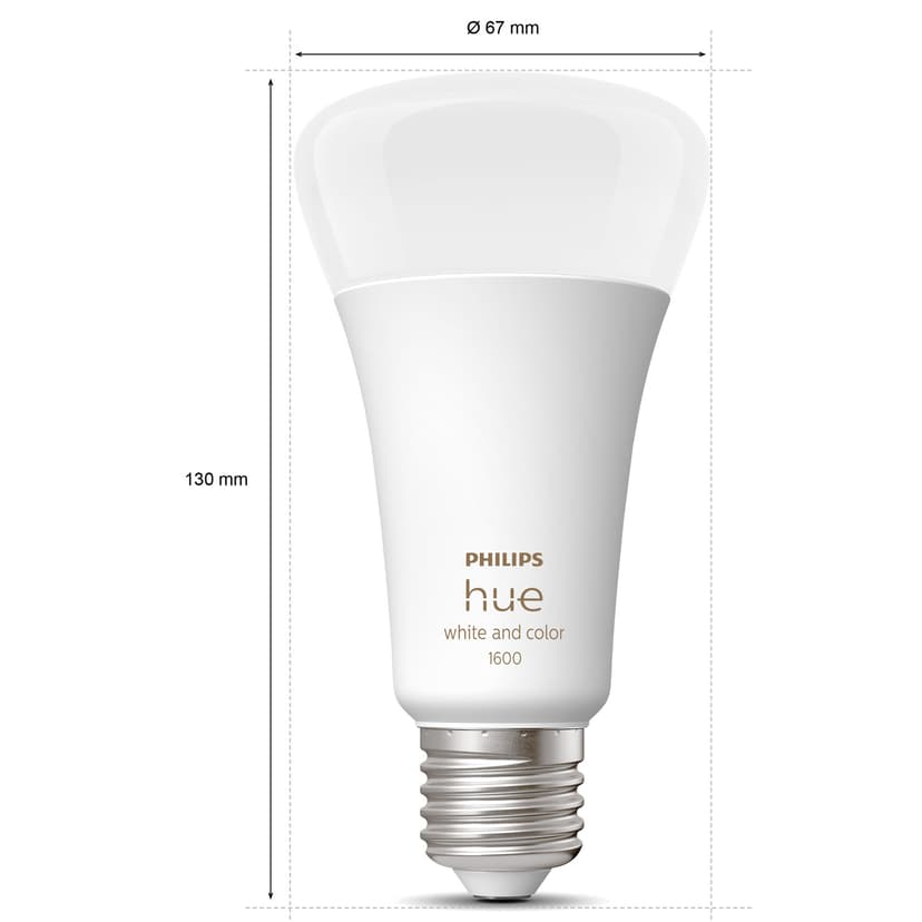 Philips Hue White och Color Ambiance A67 – E27 smart ljuskälla – 1600