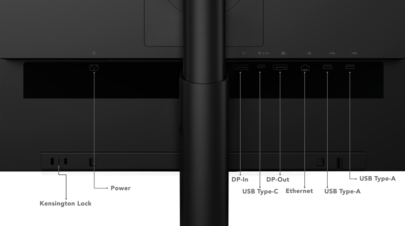 Lenovo Thinkvision P27H-28 USB-C Daisy Chain Ethernet 27" 2560 x 1440pixels IPS 16:9 60Hz