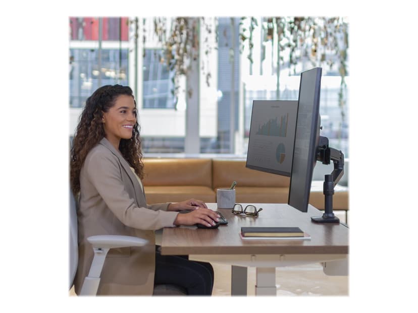 Ergotron LX Desk Dual Direct Arm Matte Black - (Fyndvara klass 2)