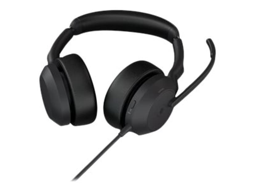 Jabra Evolve2 50 Stereo USB-C Cisco, Unify, Microsoft Teams, Zoom, Google Meet, Amazon Chime, Works With Chromebook Svart