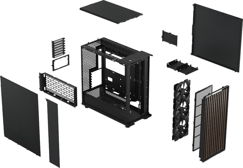 Fractal Design North XL Mesh Midi Tower Charcoal, Musta
