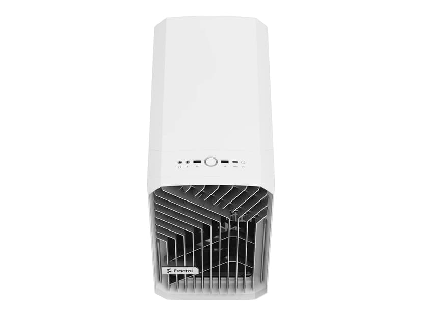 Fractal Design Torrent Nano White Clear Glass Micro Tower Hvit