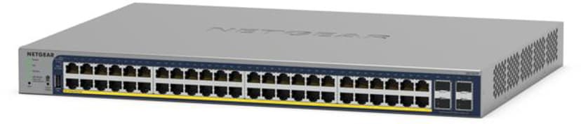 Netgear GS752TP-300EUS verkkokytkin Hallittu L2/L3/L4 Gigabit Ethernet (10/100/1000) Power over Ethernet -tuki 1U Musta
