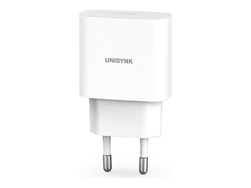 Unisynk 20W PD Slim Wall Charger + Lightning Cable Hvid 2m