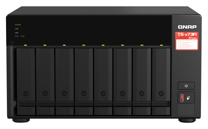 QNAP TS-873A 8-Bay Desktop NAS + 5-Port 2.5G Switch