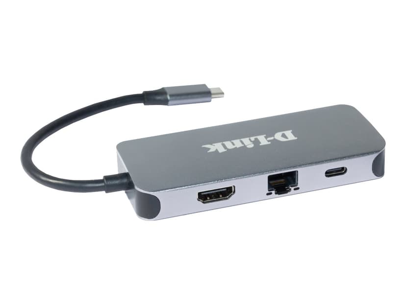 D-Link DUB-2335 laptop-dokkingstasjon og portreplikator Koblet med ledninger (ikke trådløs) USB Type-C Grå USB-C