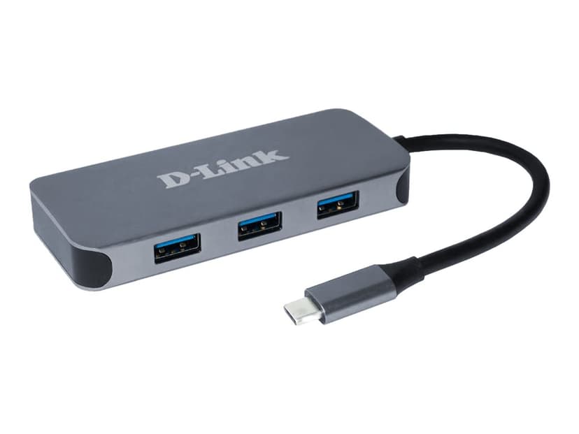 D-Link DUB-2335 kannettavien tietokoneiden telakka ja porttitoistin Langallinen USB Type-C Harmaa USB-C
