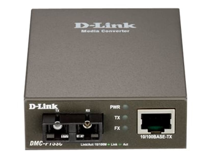 D-Link DMC-F15SC/E mediakonverterare för nätverk 100 Mbit/s 1310 nm Svart