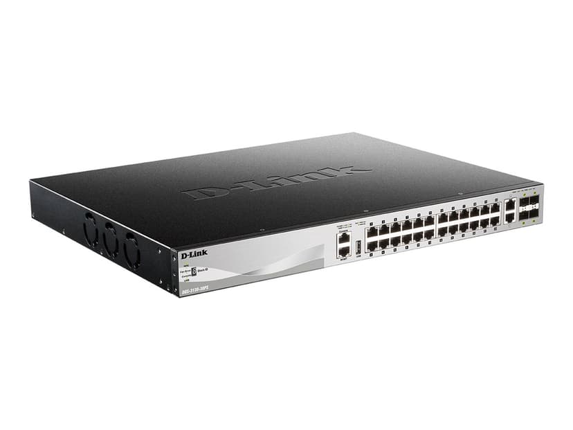 D-Link DGS-3130-30PS/E netwerk-switch Managed L3 Gigabit Ethernet (10/100/1000) Power over Ethernet (PoE) Grijs