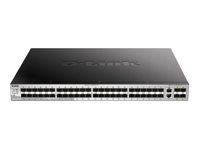 D-Link DGS-3130-54S/E nätverksswitchar hanterad L3 10G Ethernet (100/1000/10000) Grå
