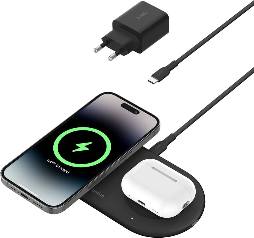 Belkin 2in1 Qi2 15w Magnetic Charging Pad