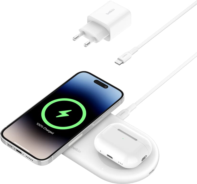 Belkin 2in1 Qi2 15w Magnetic Charging Pad