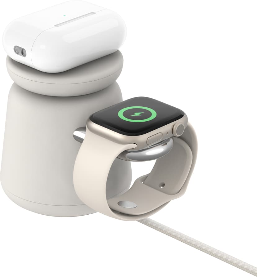 Belkin 2in1 Magsafe 15w Charging Stand 1.5m Sand