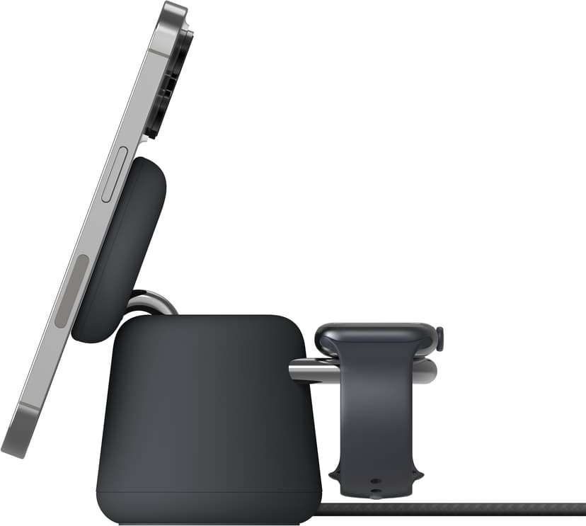 Belkin 2in1 Magsafe 15w Charging Stand Charcoal 1.5m