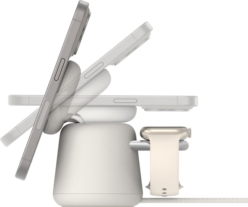 Belkin 2in1 Magsafe 15w Charging Stand 1.5m Sand