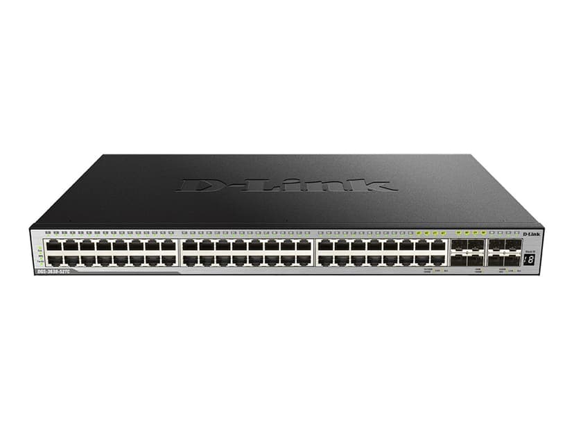 D-Link DGS-3630-52TC hanterad L3 Gigabit Ethernet (10/100/1000) 1U Svart