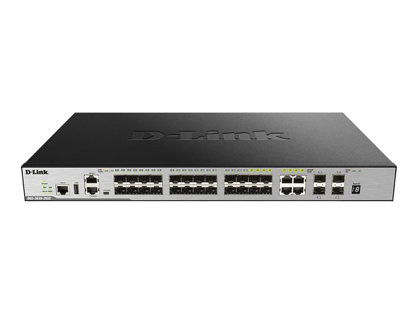 D-Link DGS-3630-28SC Hallittu L3 1U musta