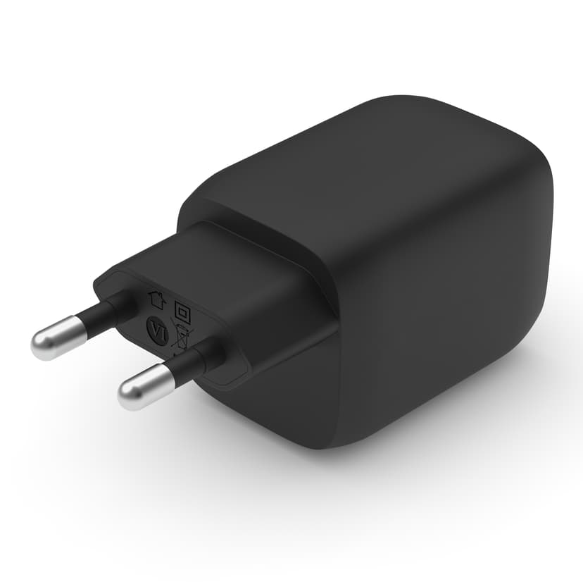 Belkin 65W USB-C Gan PD PPS Dual Wall Charger Musta