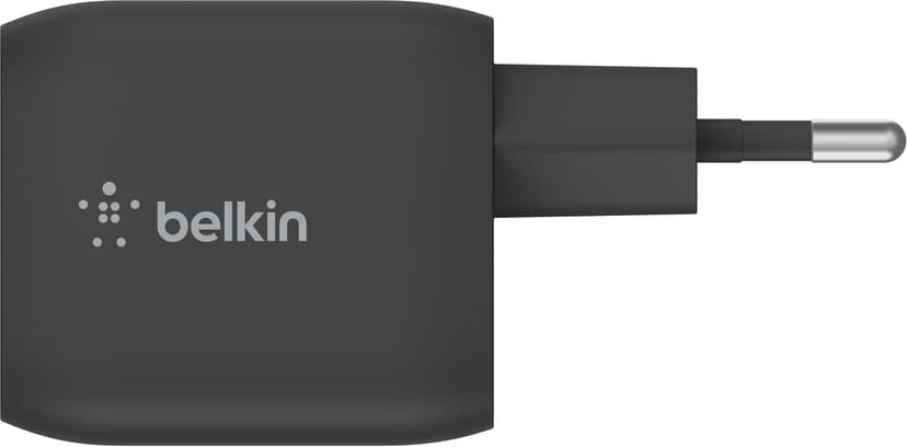 Belkin 45W USB-C Gan PD PPS Dual Wall Charger Musta
