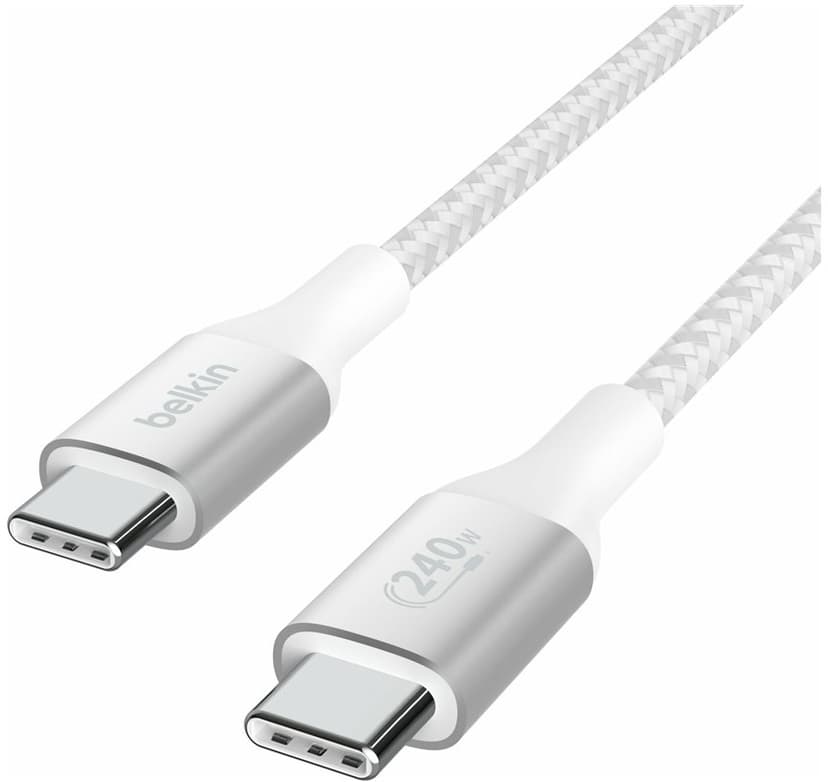 Belkin 240W USB-C to USB-C cable Braided 2m USB-C USB-C Hvit