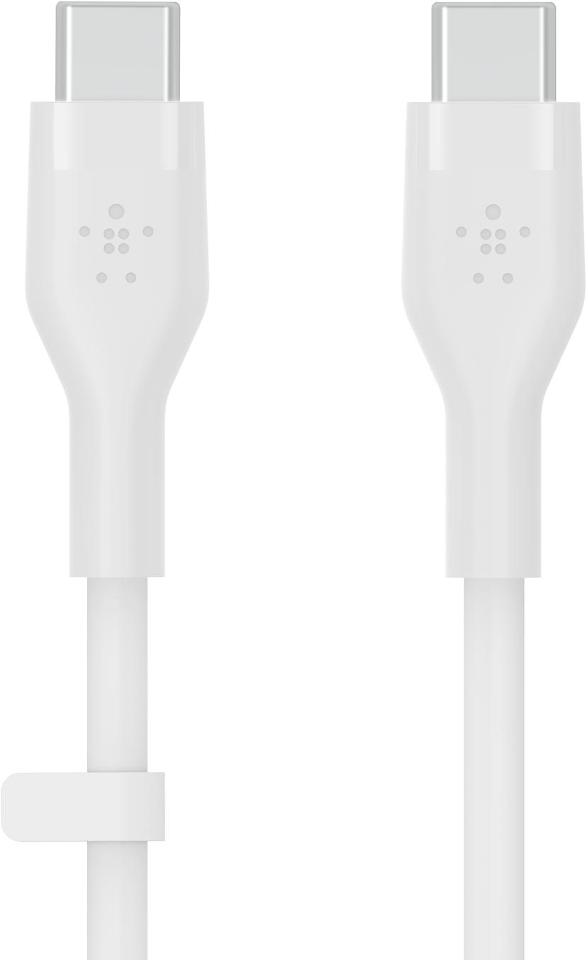 Belkin Flex USB-C to USB-C Cabel Silicone 3m USB-C USB-C Valkoinen