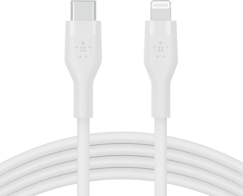 Belkin Flex USB-C to Lightning Cabel Silicone 1m Valkoinen