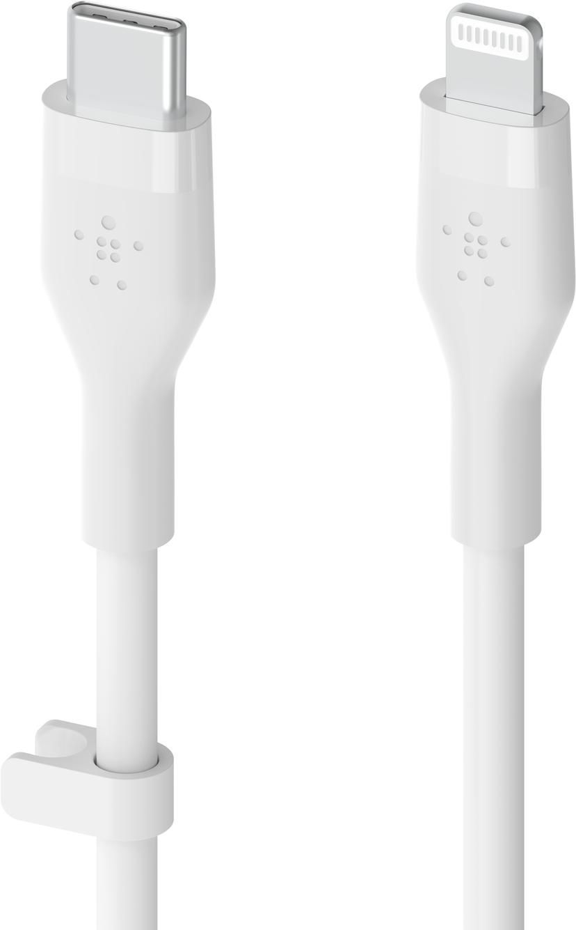 Belkin Flex USB-C to Lightning Cabel Silicone 1m Valkoinen