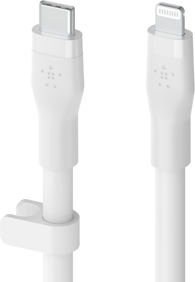 Belkin Flex USB-C to Lightning Cabel Silicone 1m Valkoinen