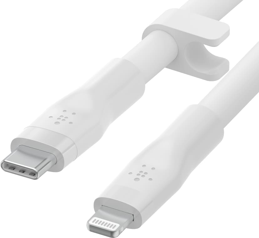 Belkin Flex USB-C to Lightning Cabel Silicone 3m Valkoinen
