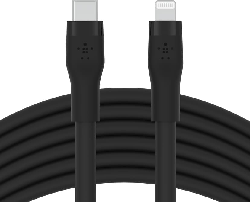 Belkin Flex USB-C to Lightning Cabel Silicone 3m Svart