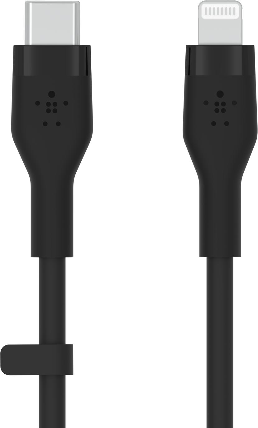 Belkin Flex USB-C to Lightning Cabel Silicone 3m Svart