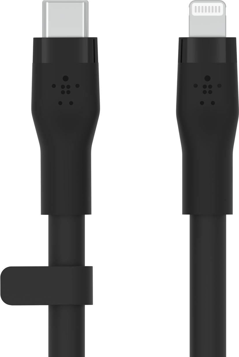 Belkin Flex USB-C to Lightning Cabel Silicone 2m Musta