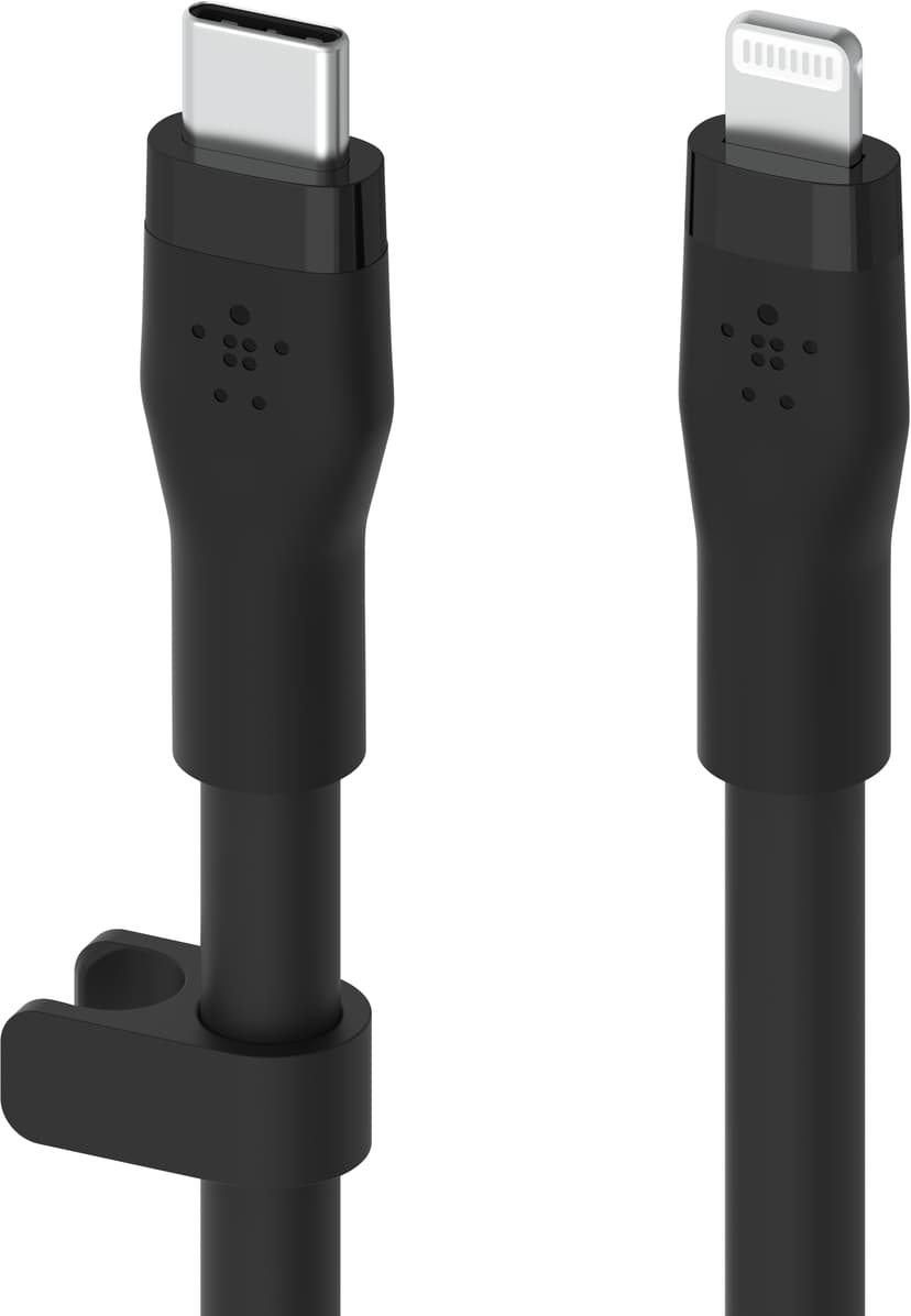 Belkin Flex USB-C to Lightning Cabel Silicone 3m Musta