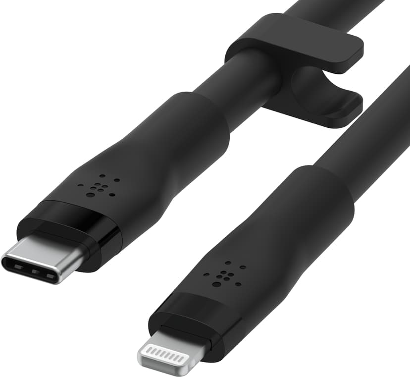 Belkin Flex USB-C to Lightning Cabel Silicone 2m Musta