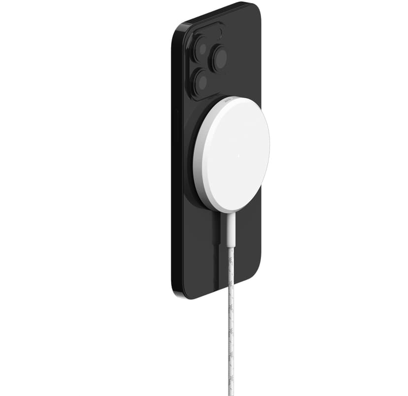 Unisynk Magnetisk trådlös laddare Qi2 15W Vit 2m