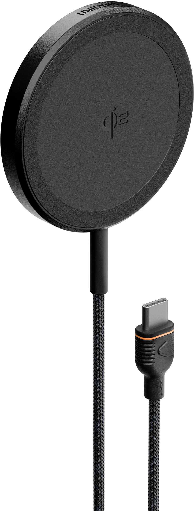 Unisynk Magnetic Wireless Charger Qi2 15W Sort 2m