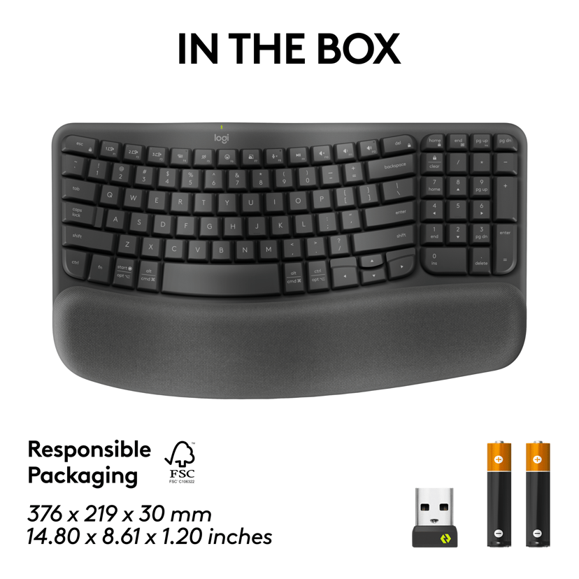 Logitech Wave Keys for Business Trådløs Nordisk