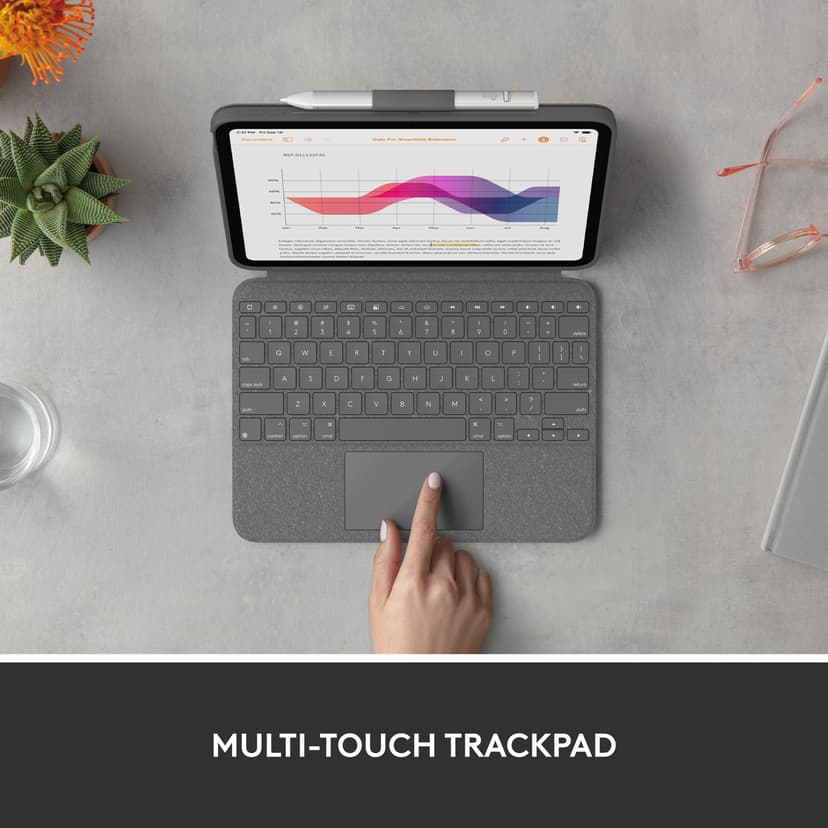 Logitech Combo Touch iPad 10th gen, iPad 11th gen Nordisk Grå