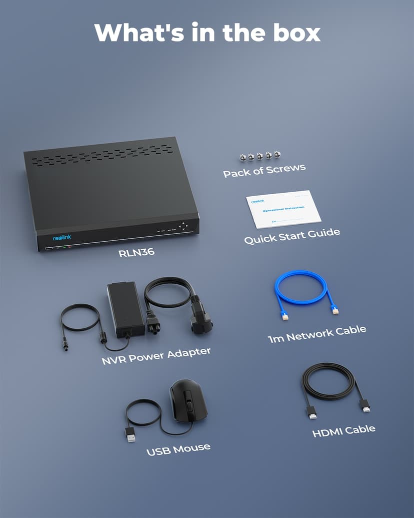 Reolink RLN36 12MP 4K 36-Channel Network Video Recorder