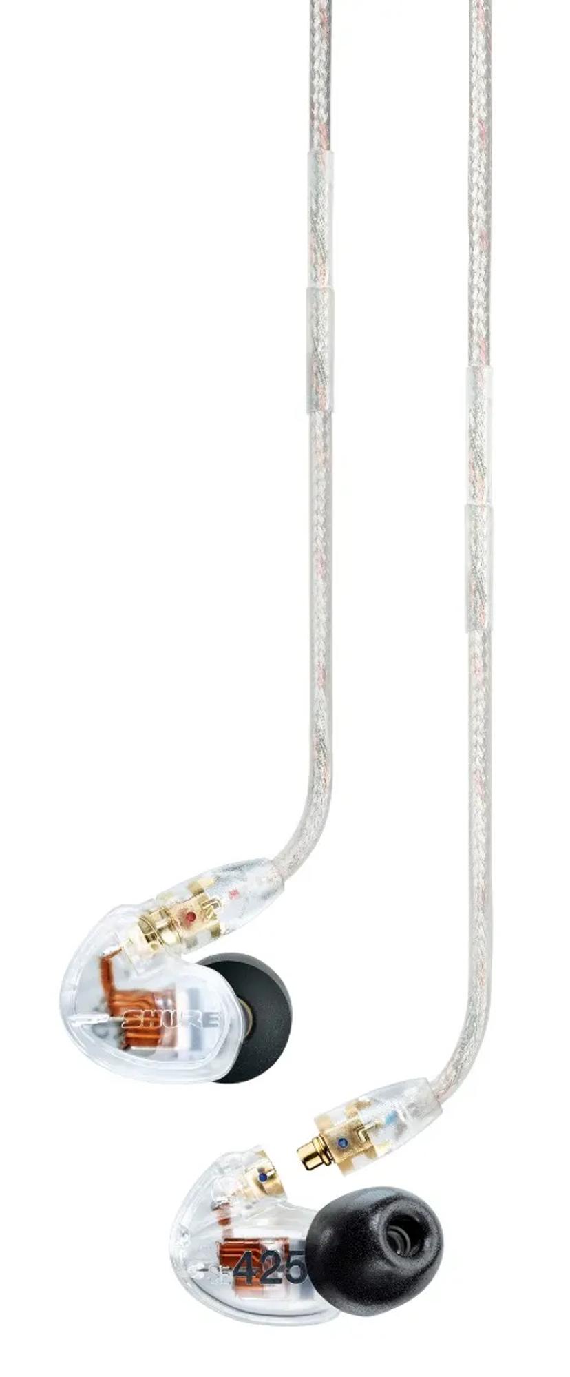 Shure SE425-CL Hodesett Koblet med ledninger (ikke trådløs) In-ear Scene/studio Gjennomsiktig Gjennomsiktig