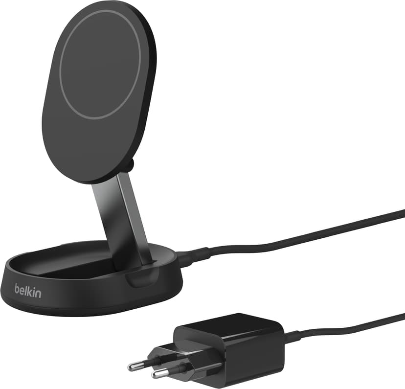 Belkin Convertible Qi2 15w Magnetic Charging Stand 1.5m Svart