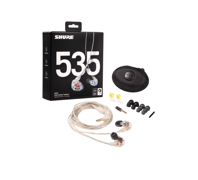 Shure SE535 Kuulokkeet Langallinen In-ear Lava/studio Läpinäkyvä Läpinäkyvä