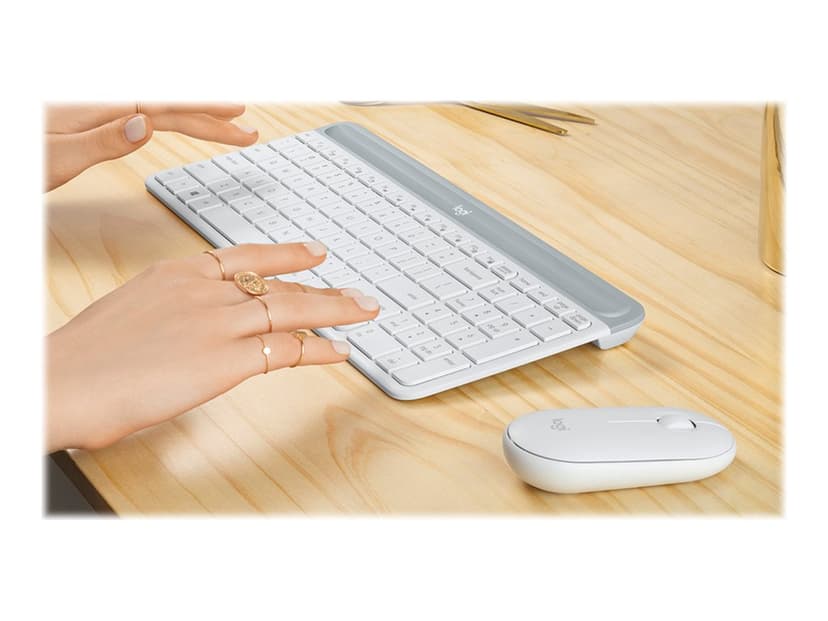Logitech Slim Wireless Combo MK470 Trådløs Nordisk