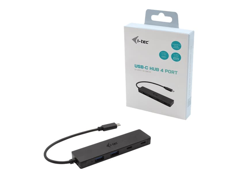 I-Tec Metal C31HUBMETAL2A2C grensesnitt-hub USB 3.2 Gen 1 (3.1 Gen 1) Type-C 5000 Mbit/s Sort USB 3.2 Gen 1 (3.1 Gen 1) Type-C USB 3.2 Gen 1 (3.1 Gen 1) Type-A, USB 3.2 Gen 1 (3.1 Gen 1) Type-C