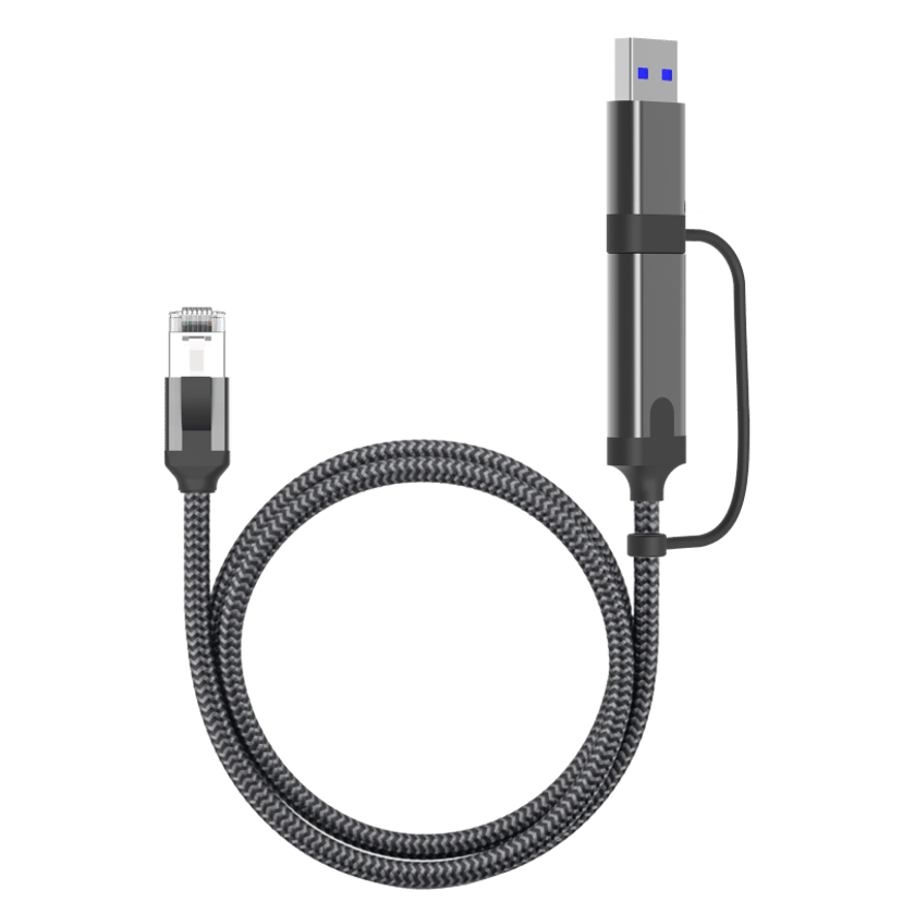 Direktronik Kabel USB-C/USB-A - Gigabit LAN RJ-45 10m RJ-45 10m