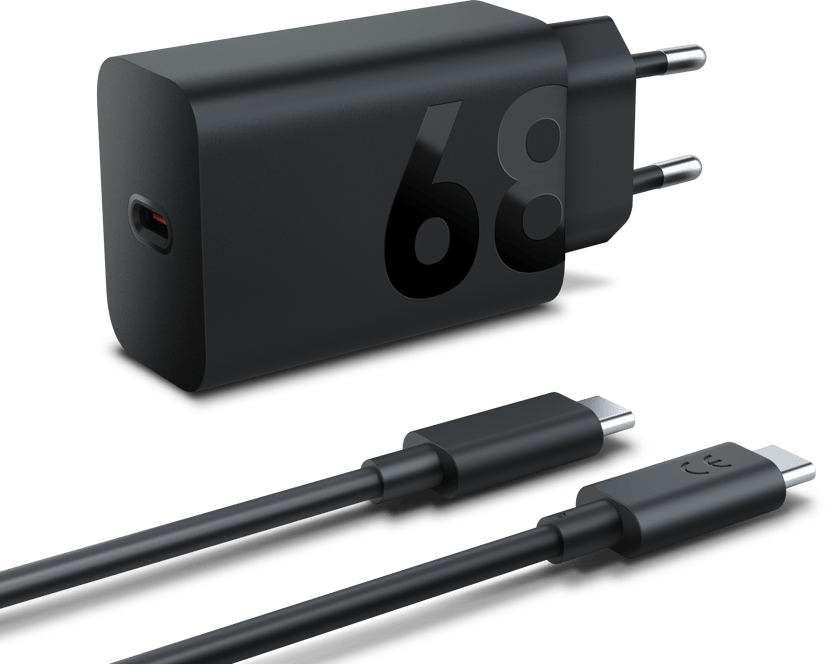 Lenovo 68w USB-C Wall Charger Sort