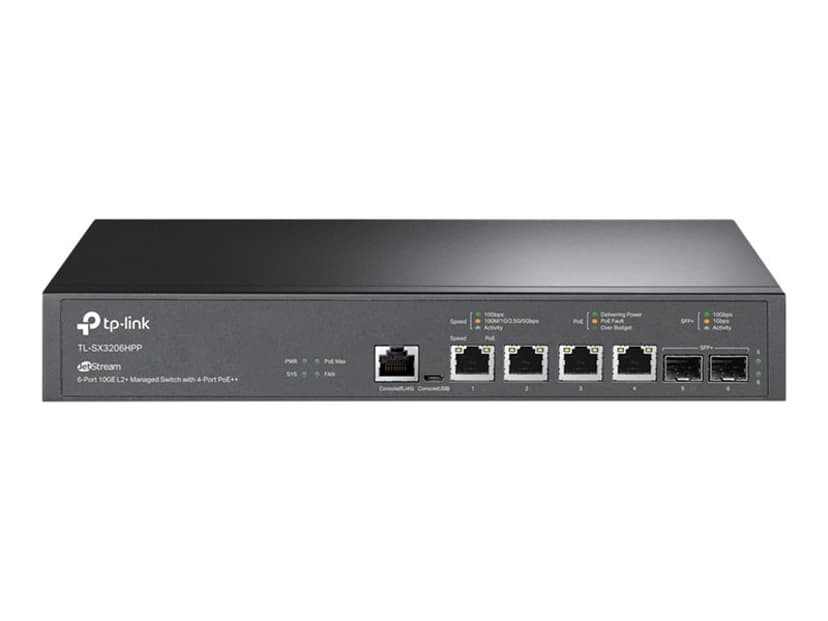 TP-Link JetStream SX3206HPP 4x10G 2xSFP+ PoE 200W Switch