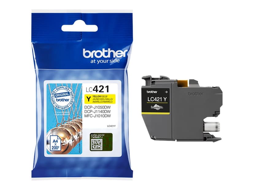 Brother Bläck Gul LC421Y 200 sidor - DCP-J1050