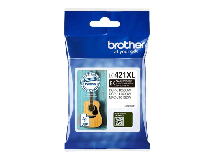 Brother Blæk Sort LC421XLBK 500 sider - DCP-J1050