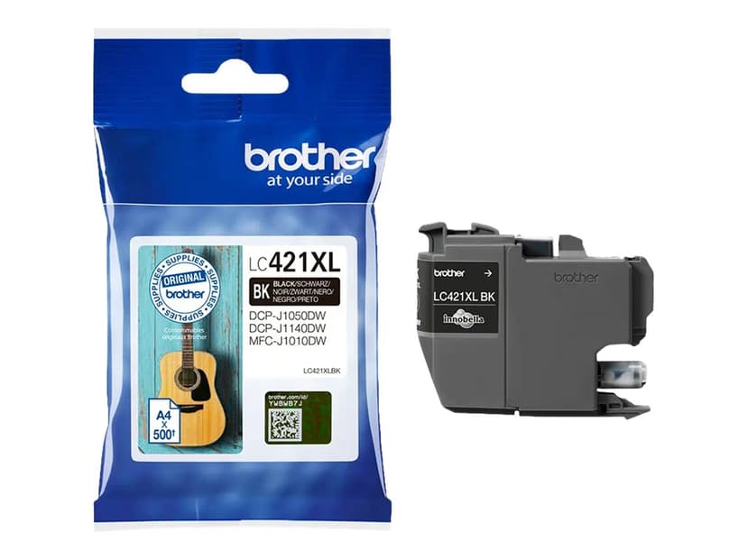 Brother Blæk Sort LC421XLBK 500 sider - DCP-J1050